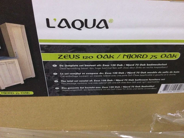 L'aqua - njord 75 - hoge badkamerkast - afbeelding 2 van  3