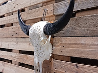 Large hand gegraveerde buffalo schedel, 2024 - afbeelding 4 van  11