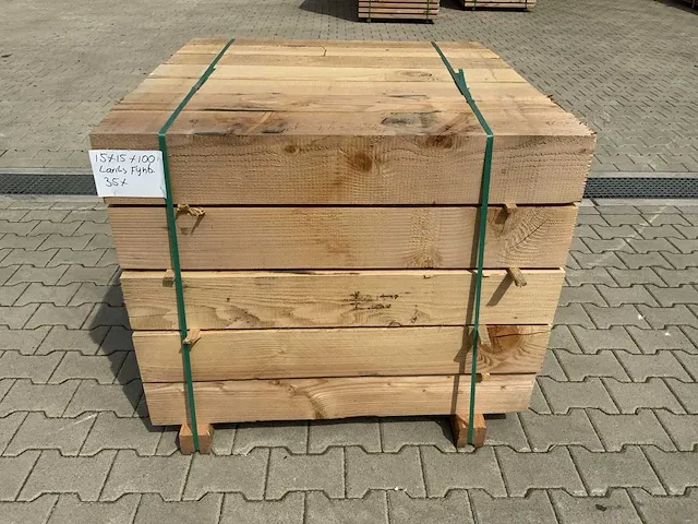 Lariks balk 150x150x1000mm (35x) - afbeelding 2 van  4