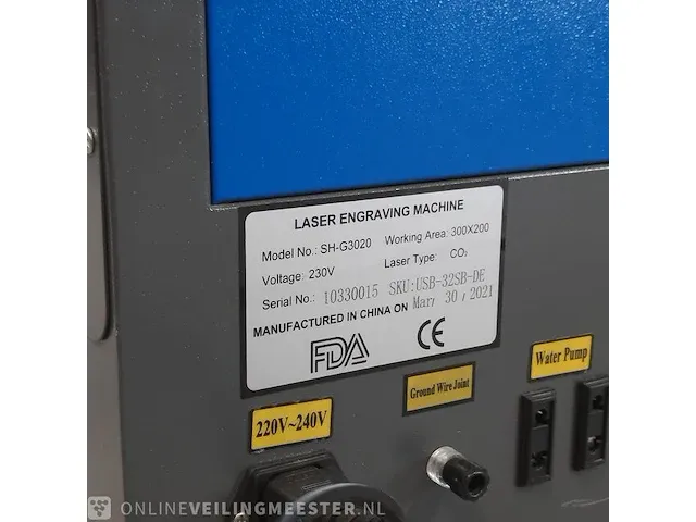 Laser grafeermachine fda, sh-g3020, bouwjaar 2021 - afbeelding 11 van  19