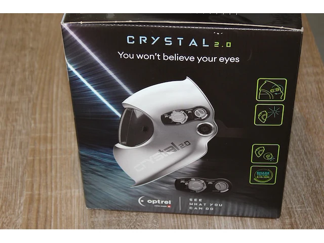 Lashelm optrel crystal 2.0 silver, nieuw in doos. - afbeelding 3 van  4