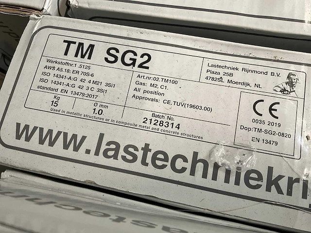 Lastechniek rijnmond tm sg2 partij lasdraad - afbeelding 2 van  2