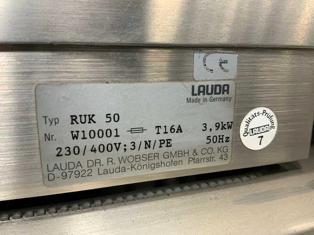 Lauda ultra-kyromat ultrasoon reiniger - afbeelding 5 van  5