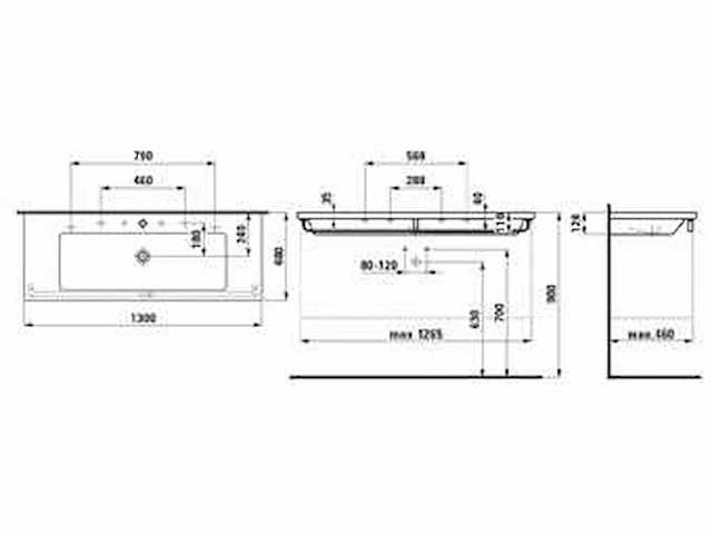 Laufen living square meubelwastafel - afbeelding 3 van  3