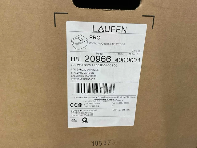 Laufen pro wandcloset diepspoel rimless - afbeelding 6 van  6