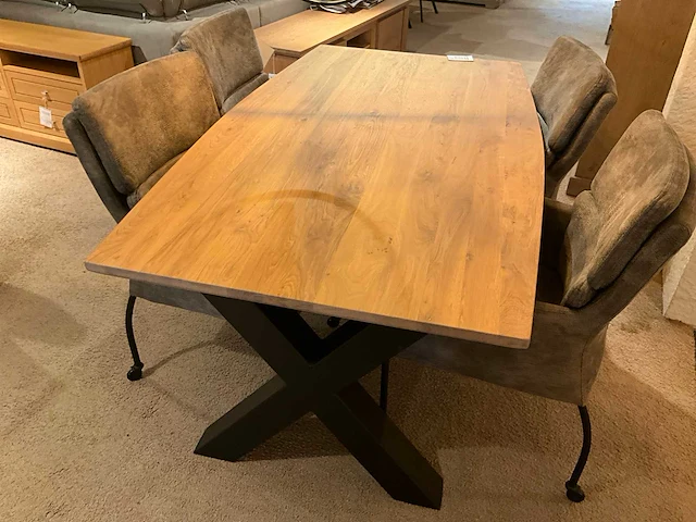 Laura eiken eetkamertafel - afbeelding 4 van  7