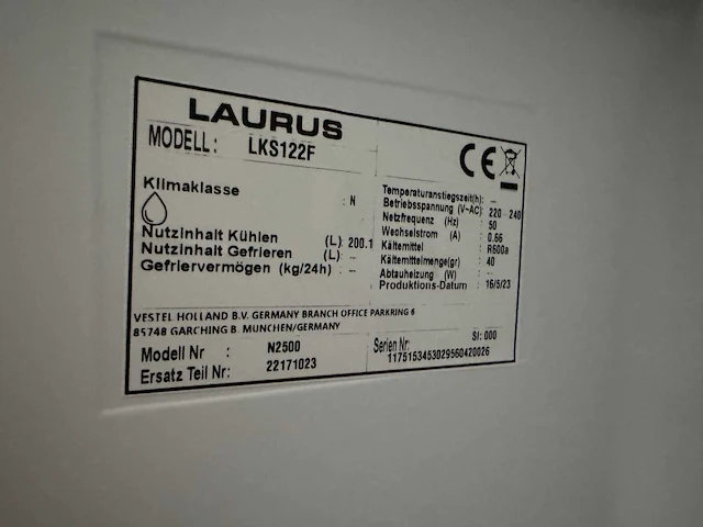 Laurus - lks122f - koelkast - afbeelding 3 van  3