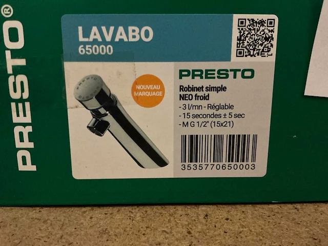 Lavabo presto zelfsluitende wastafelkraan (5x) - afbeelding 2 van  3