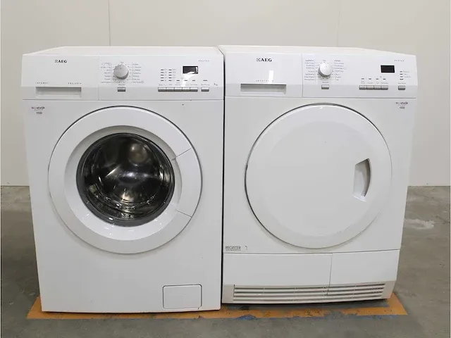 Lavamat exclusive protex wasmachine & aeg lavatherm protex droger - afbeelding 1 van  8