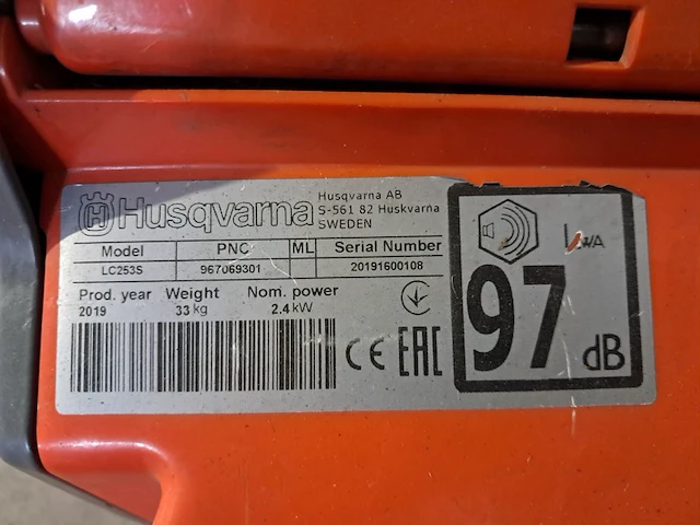 Lawnmower - 530mm - petrol husqvarna, lc253s, bouwjaar 2019 - afbeelding 8 van  8