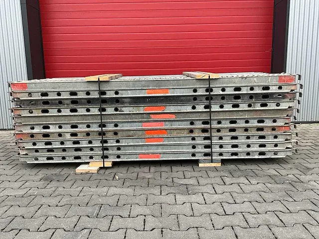 Layher allround - stalen vlonder buisoplegging 2,57 mtr - steigers (30x) - afbeelding 2 van  8