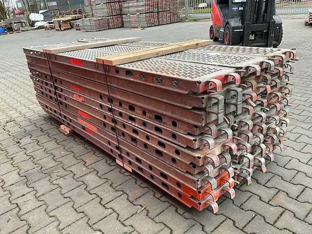 Layher allround - stalen vlonder buisoplegging 2,57 mtr - steigers (30x) - afbeelding 5 van  8