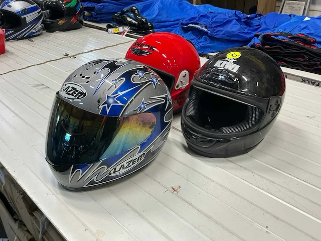 Lazer, shark, kiwi motorhelm l,s,xl (3x) - afbeelding 2 van  8
