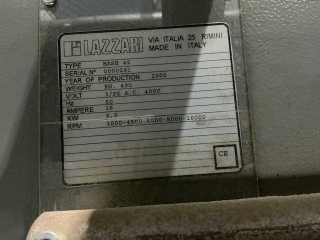 Lazzari - 2000 - base 45 - kantenfreesmachine - afbeelding 2 van  9