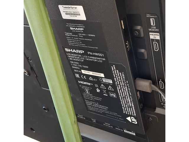 Lcd monitor, sharp, pn-hw551 - afbeelding 5 van  6