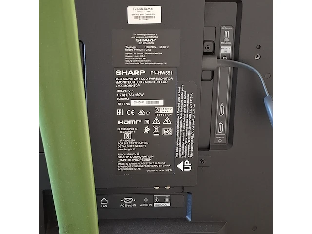 Lcd monitor, sharp, pn-hw551 - afbeelding 5 van  5