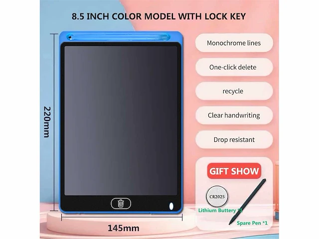 Lcd tekentablet 8.5” (100x) - afbeelding 8 van  8