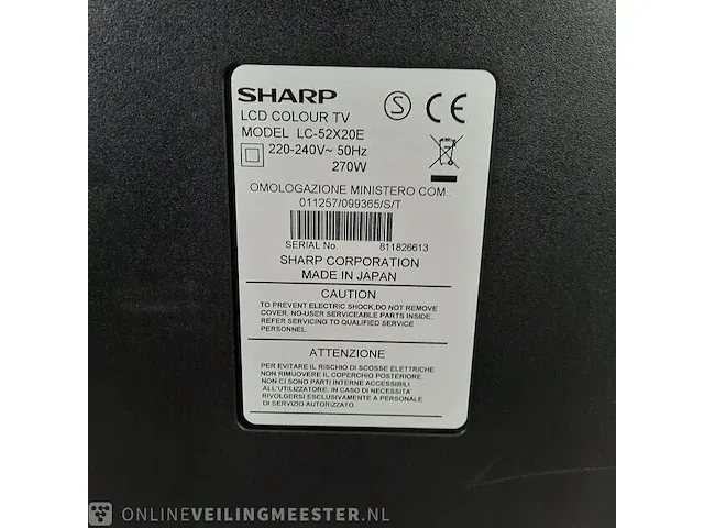 Lcd tv sharp aquos, lc-52x20e - afbeelding 10 van  11