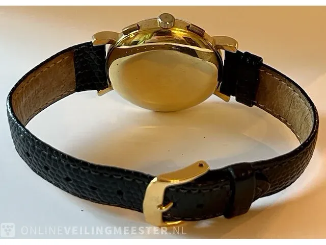 Le coultre polshorloge le coultre, triple date chrono polshorloge , bouwjaar midden jaren 40 - afbeelding 6 van  6