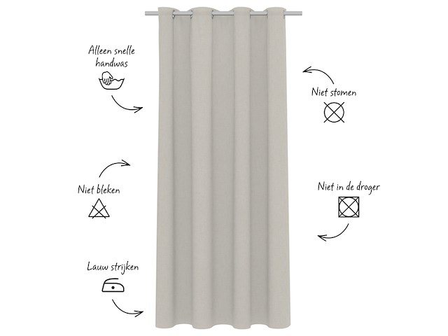 Le noir &blanc kant en klaar gordijn half transparant structuur brinta (kleurnr. 1223) 140x270 cm - afbeelding 2 van  3