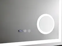 Led badkamerspiegel - digitale klok - iris - diverse maten - afbeelding 2 van  6