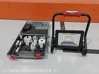 Led bouwlamp met gatenboorset - afbeelding 1 van  6