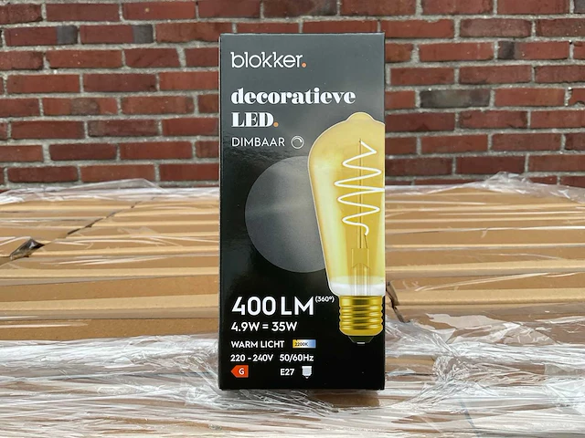 Led edison lamp decoratief - 4,9w 2200k e27 (1600x) - afbeelding 1 van  8