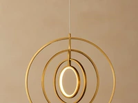 Led hanglamp – 5831/4 – 45w – goud – in hoogte verstelbaar – rechthoekig design - afbeelding 2 van  3