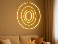 Led hanglamp – 5831/4 – 45w – goud – in hoogte verstelbaar – rechthoekig design - afbeelding 3 van  3