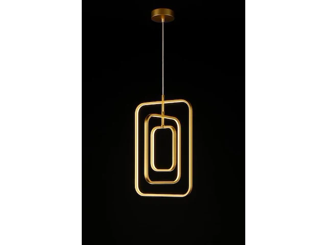 Led hanglamp – 5835/3 – 45w – goud – in hoogte verstelbaar – rechthoekig ontwerp - afbeelding 2 van  2