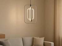 Led hanglamp – 5835/3 – 45w – zilver – in hoogte verstelbaar – rechthoekig design - afbeelding 1 van  3