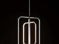 Led hanglamp – 5835/3 – 45w – zilver – in hoogte verstelbaar – rechthoekig design - afbeelding 2 van  3