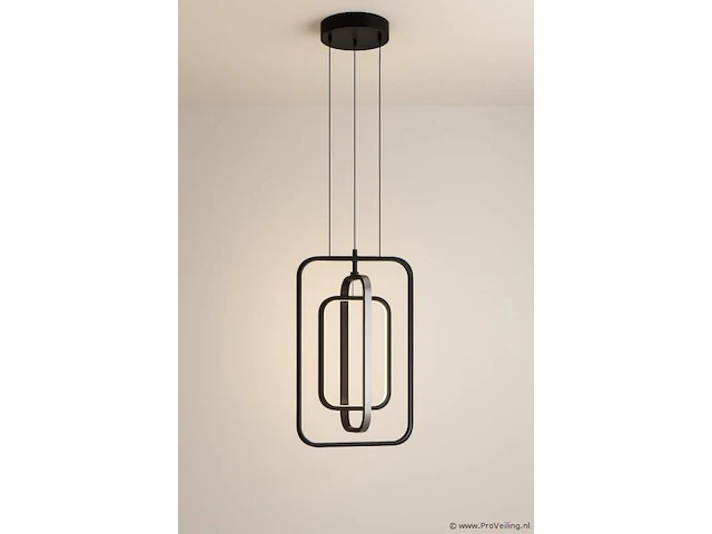 Led hanglamp – 5835/3 – 45w – zwart – in hoogte verstelbaar – rechthoekig design - afbeelding 2 van  3