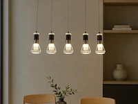 Led hanglamp – b029/5 – 3000k – warm wit – 600 mm – in hoogte verstelbaar – zilver - afbeelding 1 van  4