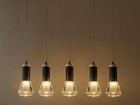 Led hanglamp – b029/5 – 3000k – warm wit – 600 mm – in hoogte verstelbaar – zilver - afbeelding 2 van  4