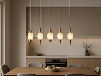 Led hanglamp – b040/5 – 3000k – warm wit – 600 mm – in hoogte verstelbaar – zilver - afbeelding 2 van  4