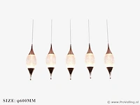 Led hanglamp – b040/5 – 3000k – warm wit – 600 mm – in hoogte verstelbaar – zilver - afbeelding 3 van  4