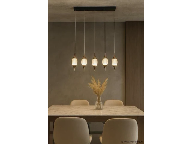 Led hanglamp – b040/5 – 3000k – warm wit – 600 mm – in hoogte verstelbaar – zilver - afbeelding 4 van  4
