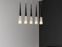 Led hanglamp – b043/5 – 3000k – warm wit – 600 mm – in hoogte verstelbaar – zilver - afbeelding 1 van  4