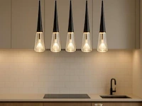 Led hanglamp – b043/5 – 3000k – warm wit – 600 mm – in hoogte verstelbaar – zilver - afbeelding 2 van  4