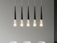 Led hanglamp – b043/5 – 3000k – warm wit – 600 mm – in hoogte verstelbaar – zilver - afbeelding 4 van  4