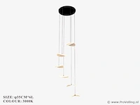 Led hanglamp – b060/6 – 3000k – warm wit – ø350 mm – in hoogte verstelbaar – zilver - afbeelding 2 van  3