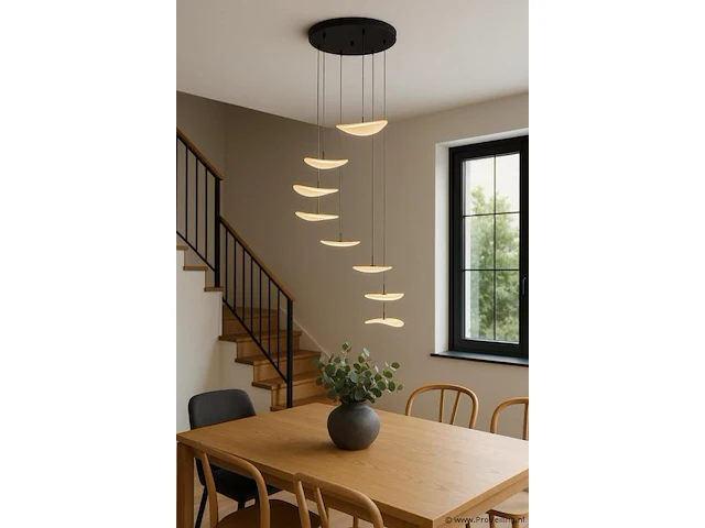 Led hanglamp – b060/8 – 3000k – warm wit – ø400 mm – in hoogte verstelbaar – zilver - afbeelding 3 van  3
