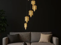 Led hanglamp – b063/6 – 3000k – warm wit – ø350 mm – in hoogte verstelbaar – zilver - afbeelding 4 van  5