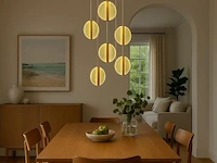 Led hanglamp – b067/5 – 3000k – warm wit – ø350 mm – in hoogte verstelbaar – zilver - afbeelding 3 van  4