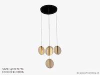 Led hanglamp – b067/5 – 3000k – warm wit – ø350 mm – in hoogte verstelbaar – zilver - afbeelding 4 van  4