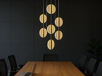 Led hanglamp – b067/7 – 3000k – warm wit – ø400 mm – in hoogte verstelbaar – zilver - afbeelding 1 van  4