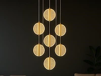 Led hanglamp – b067/7 – 3000k – warm wit – ø400 mm – in hoogte verstelbaar – zilver - afbeelding 2 van  4