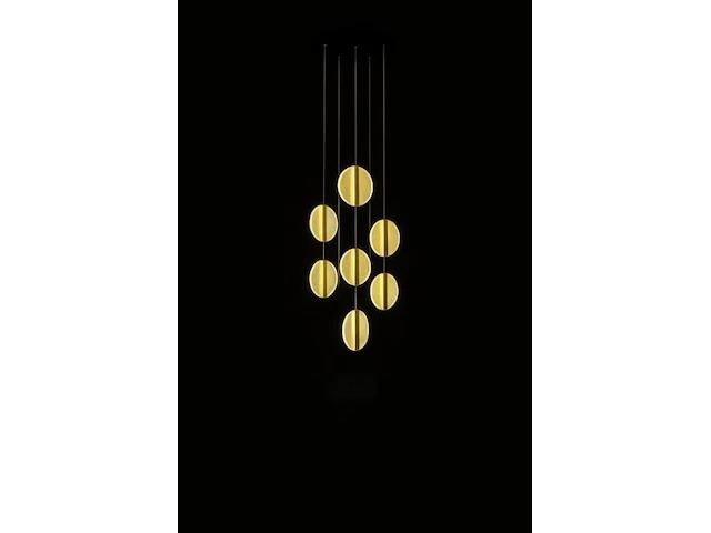 Led hanglamp – b067/7 – 3000k – warm wit – ø400 mm – in hoogte verstelbaar – zilver - afbeelding 3 van  4