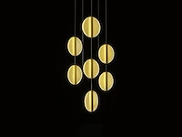 Led hanglamp – b067/7 – 3000k – warm wit – ø400 mm – in hoogte verstelbaar – zilver - afbeelding 3 van  4